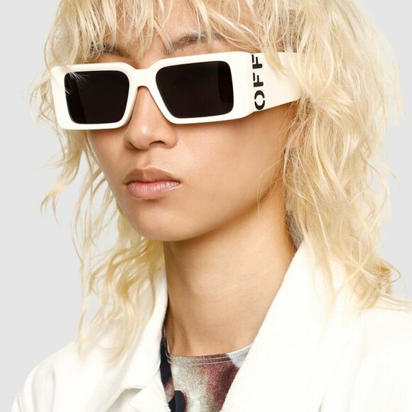 Off-White Women Sunglasses White Grey Square OERI097 MILANO 0107 NEW AUTHENTIC - Picture 10 of 10